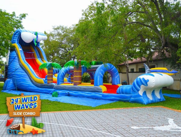 wild waves combo with slip n slide